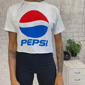 White Pepsi Cropped t-shirt